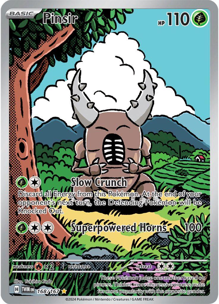 POKEMON PINSIR 168 / 167 TWILIGHT MASQUERADE IR ILLUSTRATION RARE HOLO - NEAR MINT (NM)