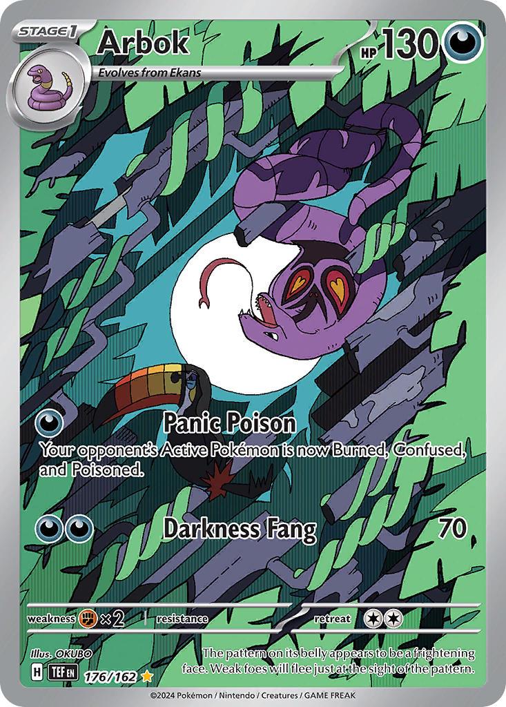 POKEMON ARBOK 176 / 162 TEMPORAL FORCES IR ILLUSTRATION RARE - NEAR MINT