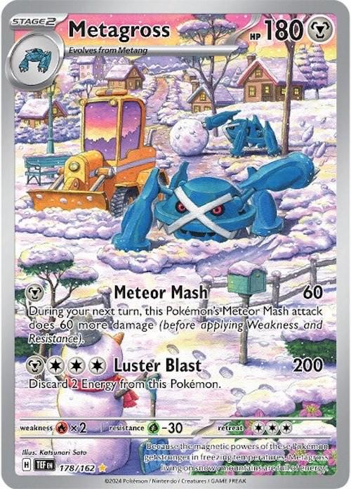POKEMON METAGROSS 178/162 TEMPORAL FORCES IR ILLUSTRATION RARE HOLO - NEAR MINT (NM)