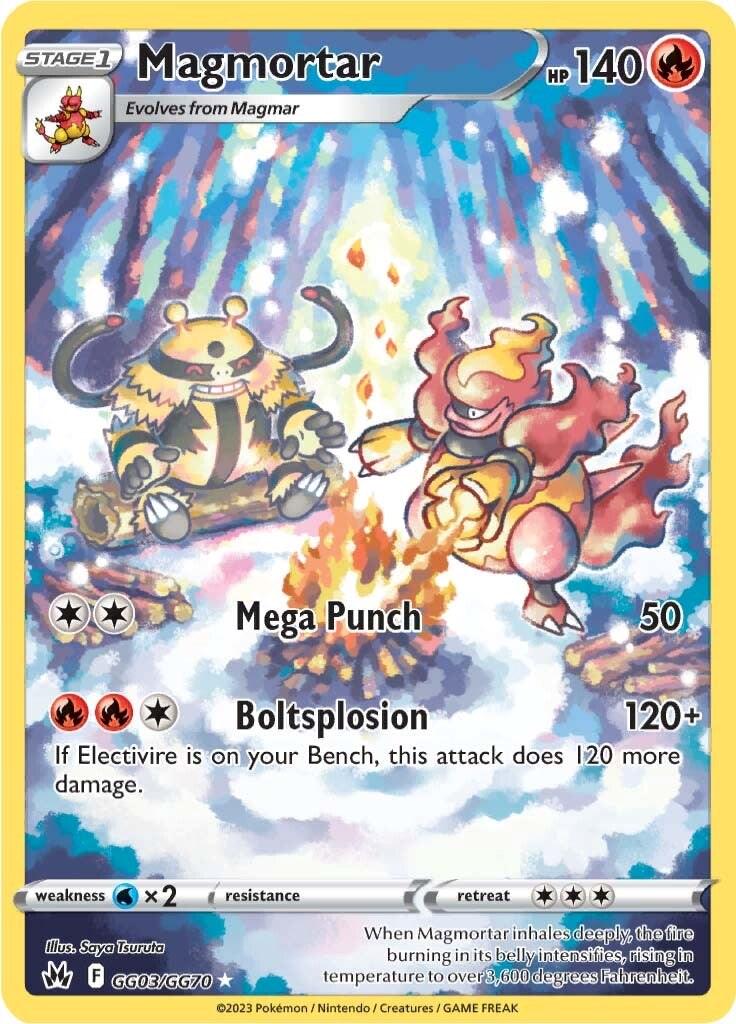 POKEMON MAGMORTAR GG03 / GG70 CROWN ZENITH GALARIAN GALLERY HOLO - NEAR MINT (NM)