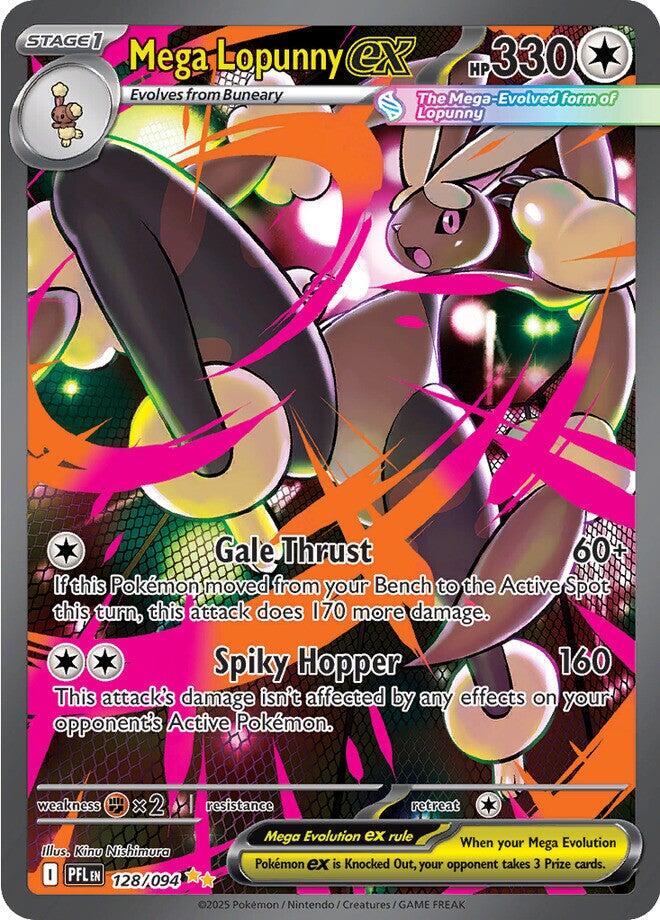 POKEMON MEGA LOPUNNY EX 128 / 094 PHANTASMAL FLAMES SIR SPECIAL ILLUSTRATION RARE - NEAR MINT