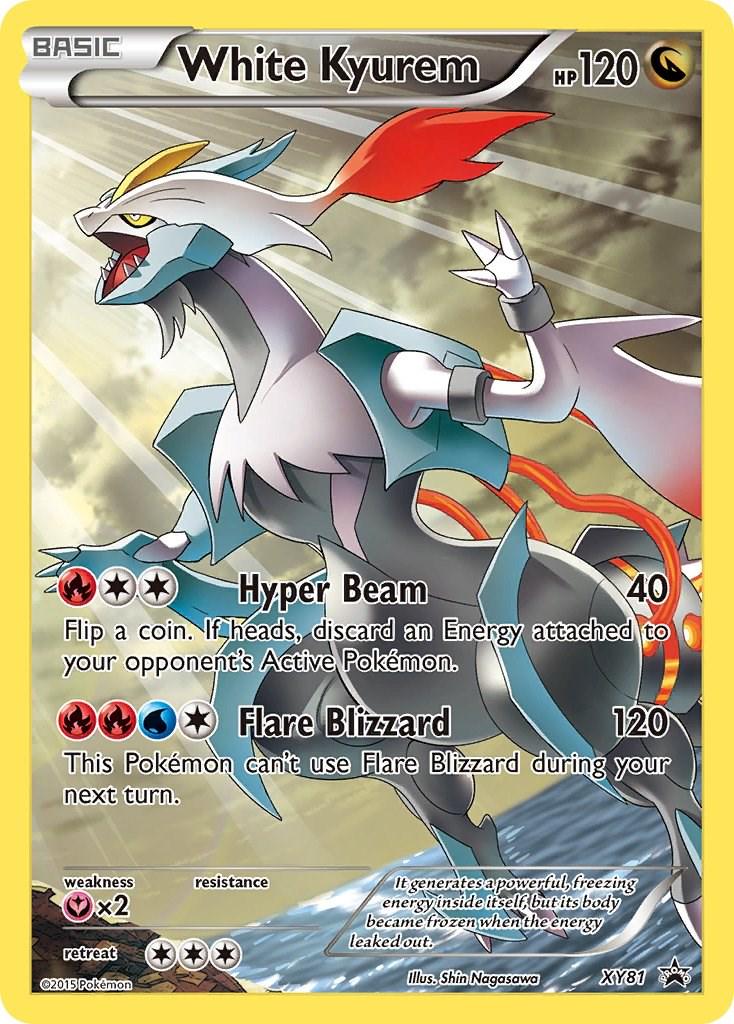 POKEMON WHITE KYUREM XY81 XY BLACK STAR PROMO FULL ART HOLO - NEAR MINT (NM)