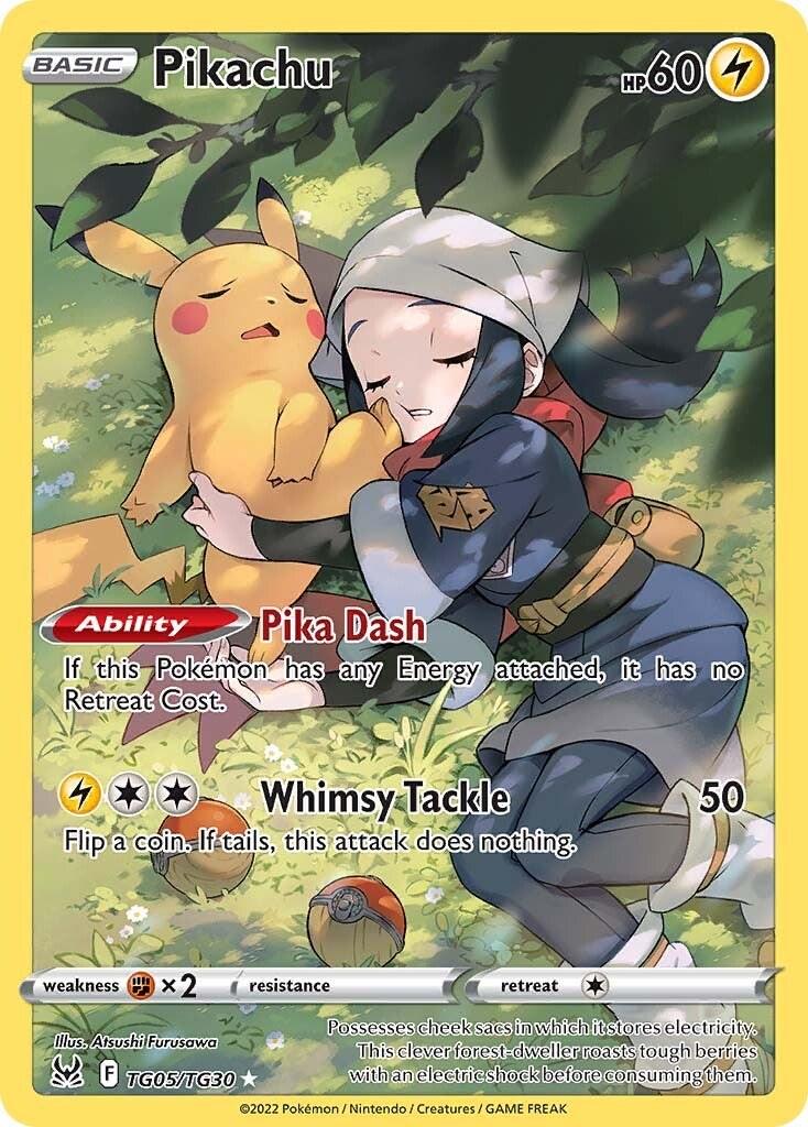 POKEMON PIKACHU TG05 / TG30 LOST ORIGIN TRAINER GALLERY HOLO - NEAR MINT (NM)