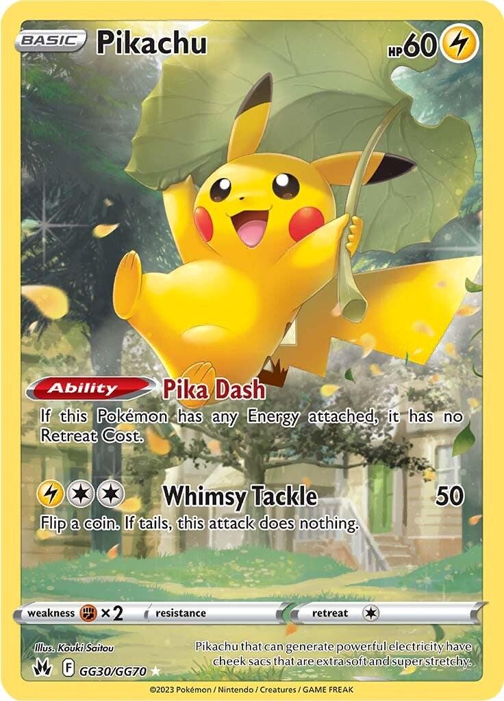 POKEMON PIKACHU GG30 / GG70 CROWN ZENITH GALARIAN GALLERY HOLO - NEAR MINT (NM)