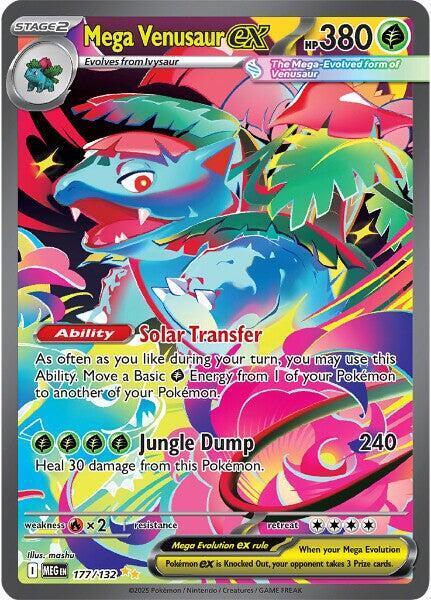 POKEMON MEGA VENUSAUR EX 177/132 MEGA EVOLUTION SIR SPECIAL ILLUSTRATION RARE HOLO - NEAR MINT (NM)