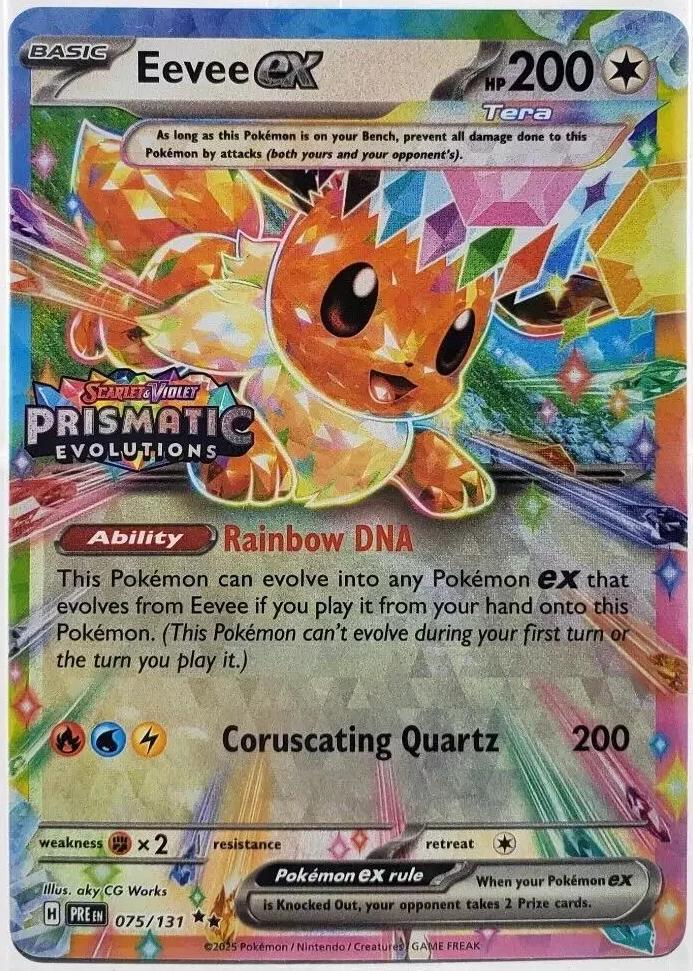 POKEMON EEVEE EX 75 / 131 PRISMATIC EVOLUTIONS STAMP PROMO - SEALED