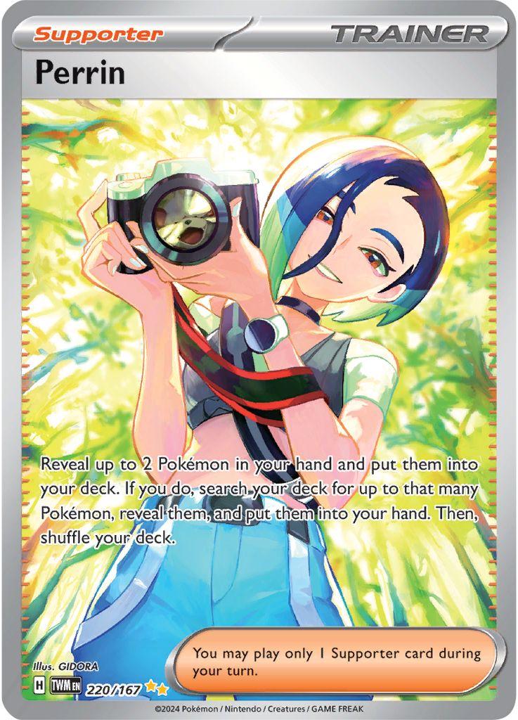 POKEMON PERRIN 220/167 TWILIGHT MASQUERADE SIR SPECIAL ILLUSTRATION RARE TRAINER HOLO - NEAR MINT (NM)
