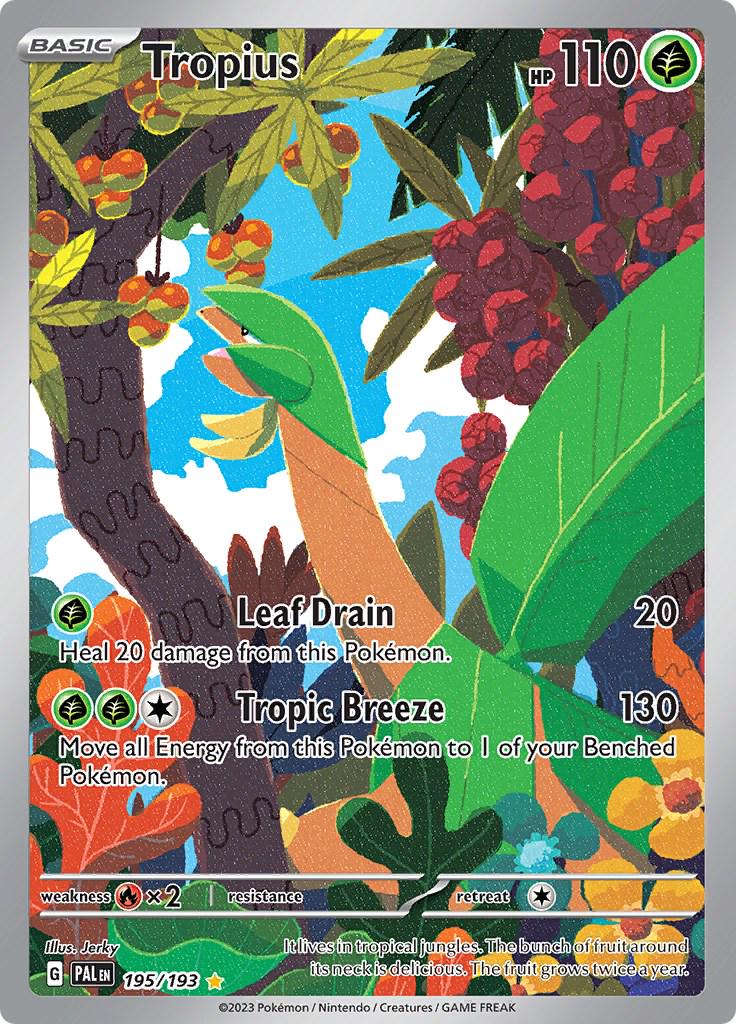 POKEMON TROPIUS 195 / 193 SV PALDEA EVOLVED IR ILLUSTRATION RARE HOLO - NEAR MINT (NM)