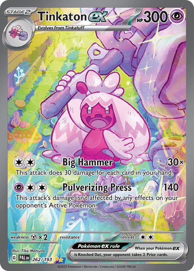 POKEMON TINKATON EX 262 / 193 PALDEA EVOLVED SIR SPECIAL ILLUSTRATION RARE - NEAR MINT