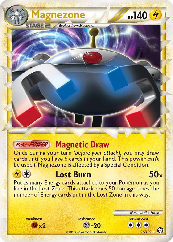 POKEMON MAGNEZONE PRIME 96/102 HGSS TRIUMPHANT ULTRA RARE HOLO - LIGHTLY PLAYED (LP)