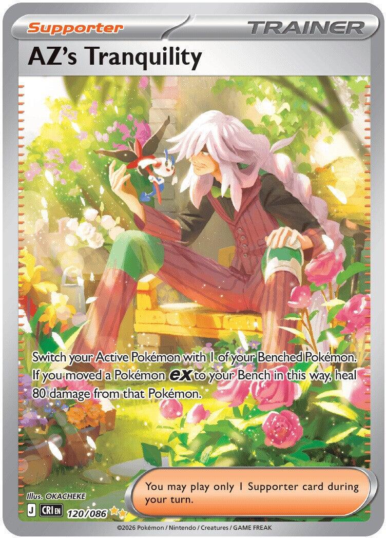 POKEMON AZ'S TRANQUILITY 120 / 086 CHAOS RISING SIR SPECIAL ILLUSTRATION RARE HOLO - NEAR MINT (NM)