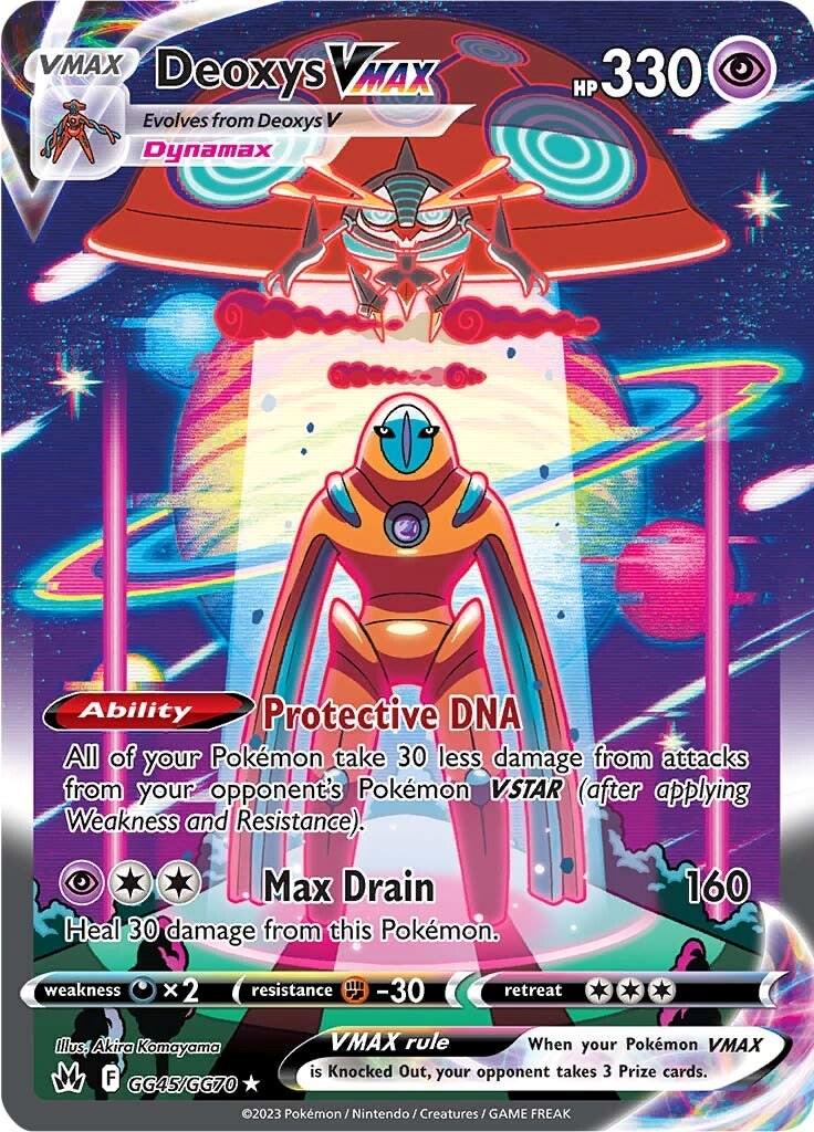 POKEMON DEOXYS VMAX GG45 / GG70 CROWN ZENITH GALARIAN GALLERY ULTRA RARE HOLO - NEAR MINT (NM)