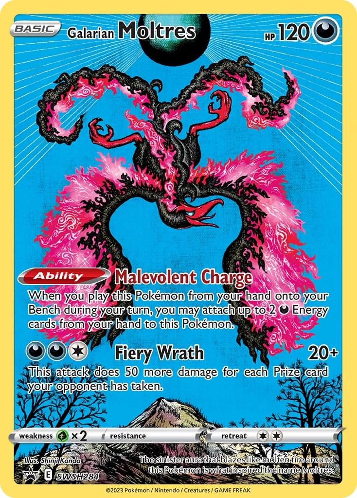 POKEMON GALARIAN MOLTRES SWSH284 SWSH BLACK STAR PROMO HOLO - NEAR MINT (NM)