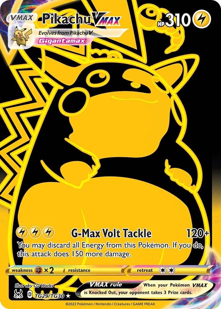 POKEMON PIKACHU VMAX TG29/TG30 LOST ORIGIN TRAINER GALLERY SECRET RARE HOLO - NEAR MINT