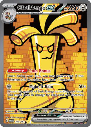 POKEMON GHOLDENGO EX 252/182 SV PARADOX RIFT SPECIAL ILLUSTRATION RARE SIR HOLO - NEAR MINT (NM)