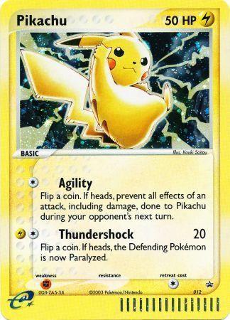 POKEMON PIKACHU 012 EX SERIES BLACK STAR PROMO HOLO - LIGHTLY PLAYED (LP)