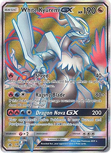 POKEMON WHITE KYUREM GX SM141 SM BLACK STAR PROMO FULL ART HOLO - NEAR MINT (NM)