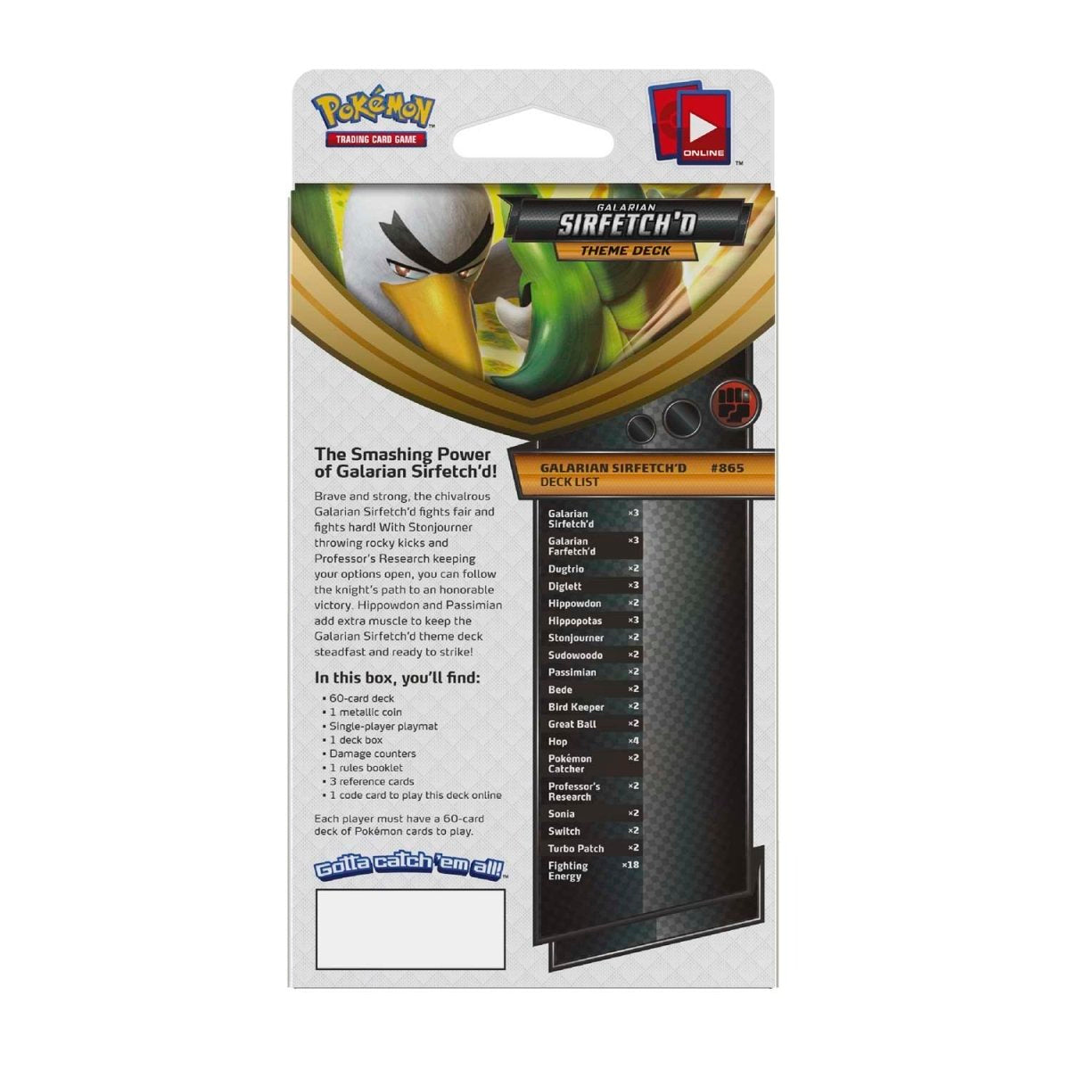 Pokemon Sword & Shield Darkness Ablaze - Galarian Sirfetch'd Theme Deck