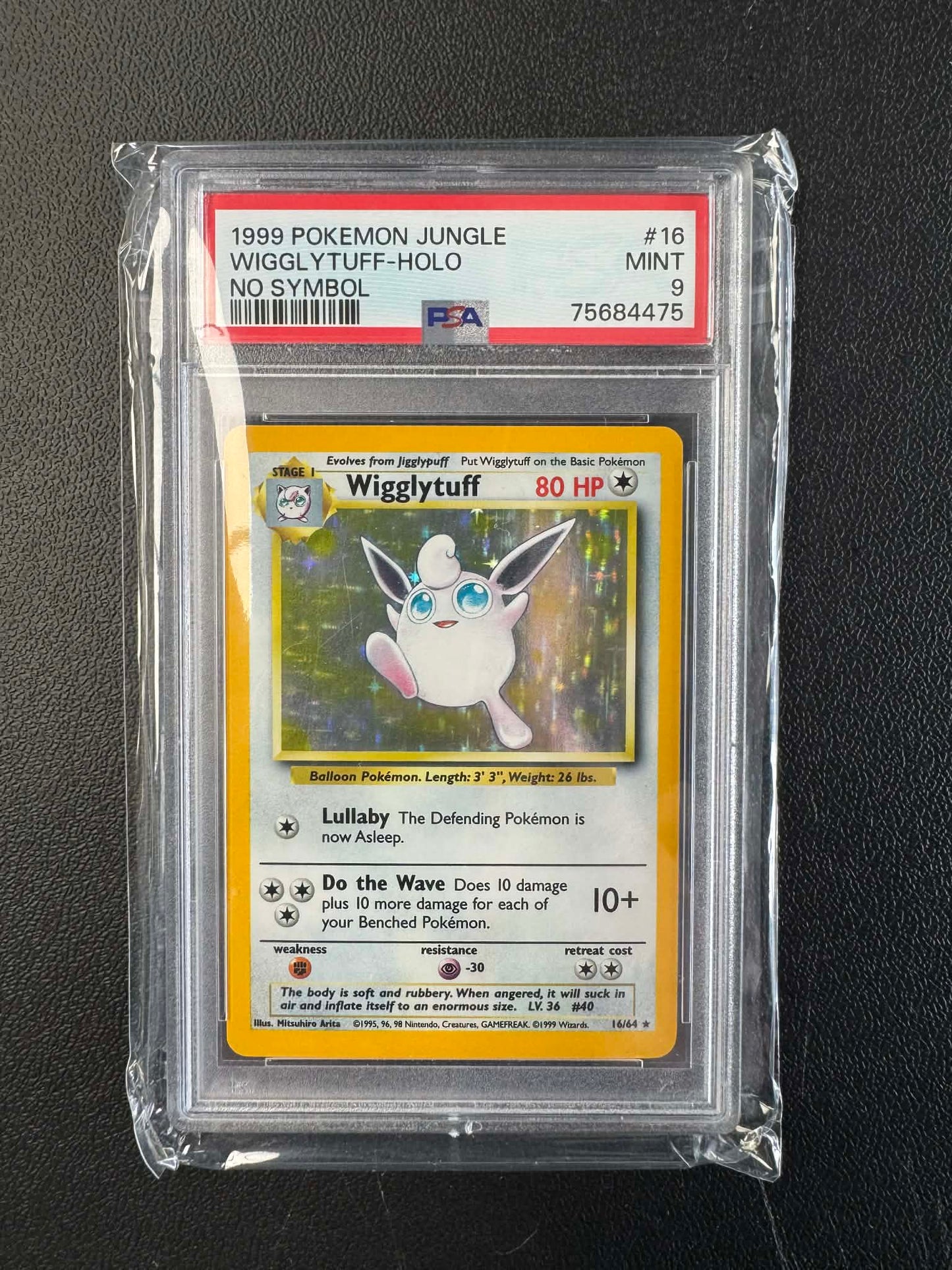 1999 POKEMON JUNGLE #1 - #16 SET OF HOLO NO SYMBOL MISPRINT (14 x PSA 9, 2 x PSA 8)