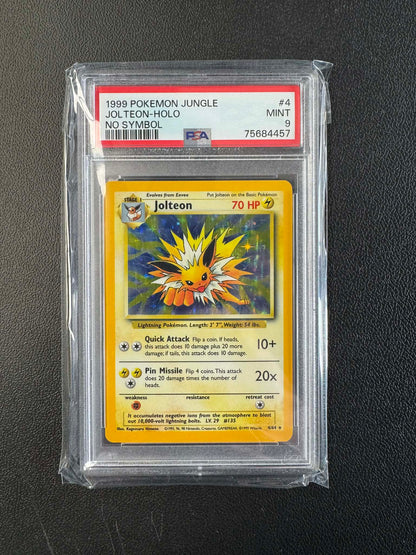 1999 POKEMON JUNGLE #1 - #16 SET OF HOLO NO SYMBOL MISPRINT (14 x PSA 9, 2 x PSA 8)