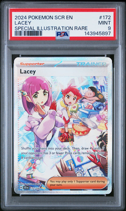 2024 POKEMON STELLAR CROWN #172 LACEY SIR SPECIAL ILLUSTRATION RARE PSA 9 MINT