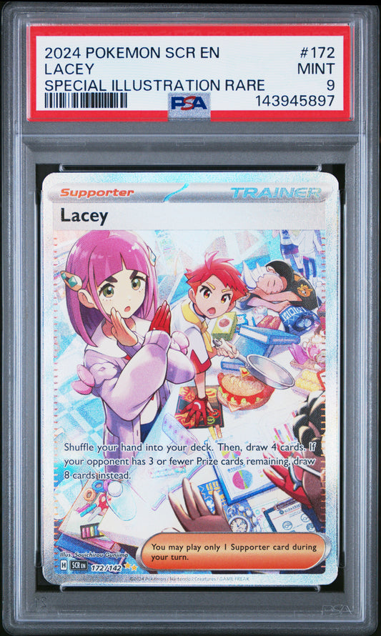2024 POKEMON STELLAR CROWN #172 LACEY SIR SPECIAL ILLUSTRATION RARE PSA 9 MINT