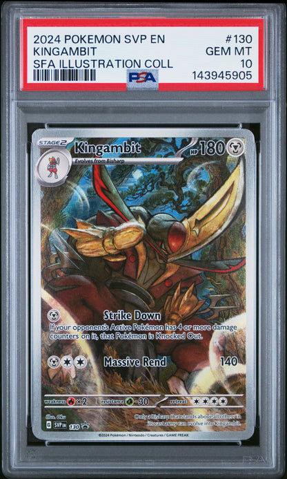 2024 POKEMON SVP EN #130 KINGAMBIT BLACK STAR PROMO SFA ILLUSTRATION COLLECTION PSA 10 GEM MINT