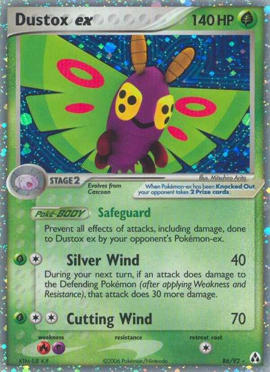POKEMON DUSTOX EX 86/92 EX LEGEND MAKER ULTRA RARE HOLO - LIGHTLY PLAYED (LP)