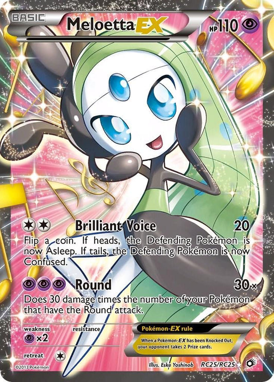 POKEMON MELOETTA EX RC25 / RC25 LEGENDARY TREASURES FULL ART ULTRA RARE - LIGHTLY PLAYED