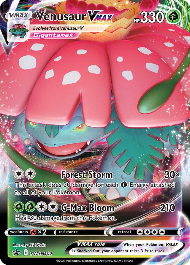 POKEMON VENUSAUR VMAX SWSH102 SWSH BLACK STAR PROMO HOLO - LIGHTLY PLAYED (LP)