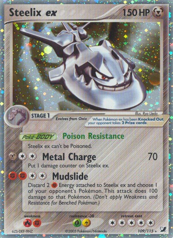 POKEMON STEELIX EX 109/115 EX UNSEEN FORCES ULTRA RARE HOLO - LIGHTLY PLAYED (LP)