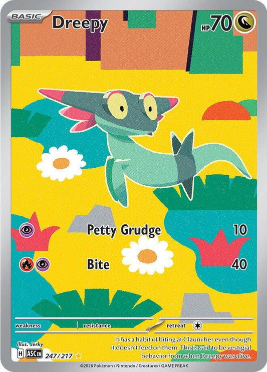 POKEMON DREEPY 247 / 217 ASCENDED HEROES IR ILLUSTRATION RARE HOLO - NEAR MINT (NM)