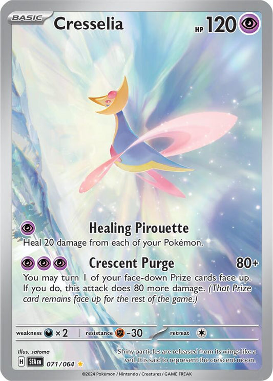 POKEMON CRESSELIA 071 / 064 SHROUDED FABLE IR ILLUSTRATION RARE - NEAR MINT