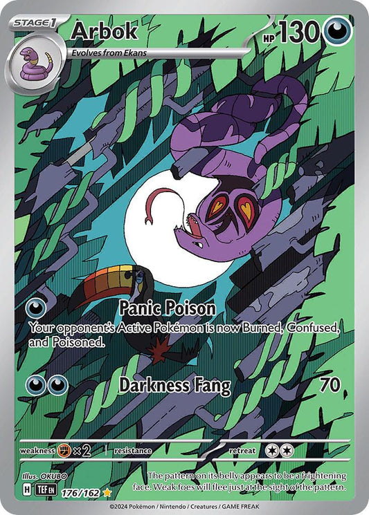 POKEMON ARBOK 176 / 162 TEMPORAL FORCES IR ILLUSTRATION RARE - NEAR MINT