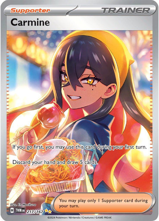 POKEMON CARMINE 217 / 167 TWILIGHT MASQUERADE SIR SPECIAL ILLUSTRATION RARE TRAINER - NEAR MINT