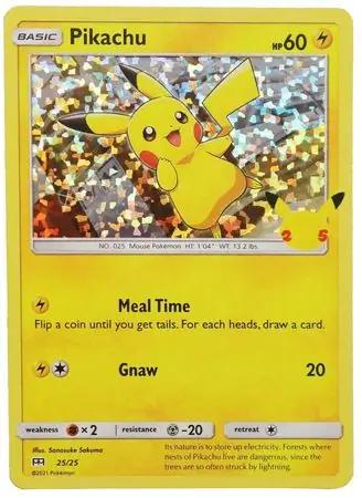 POKEMON PIKACHU 25 / 25 MCDONALDS 25TH ANNIVERSARY PROMO 2021 - NEAR MINT