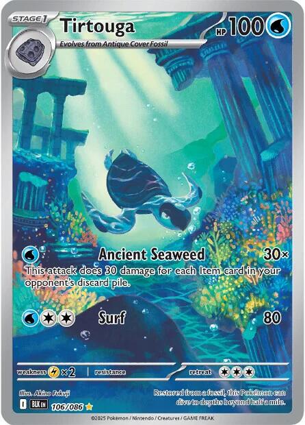 POKEMON TIRTOUGA 106 / 086 SV BLACK BOLT IR ILLUSTRATION RARE  - NEAR MINT