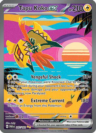 POKEMON TAPU KOKO EX 247 / 182 PARADOX RIFT SIR SPECIAL ILLUSTRATION RARE - NEAR MINT
