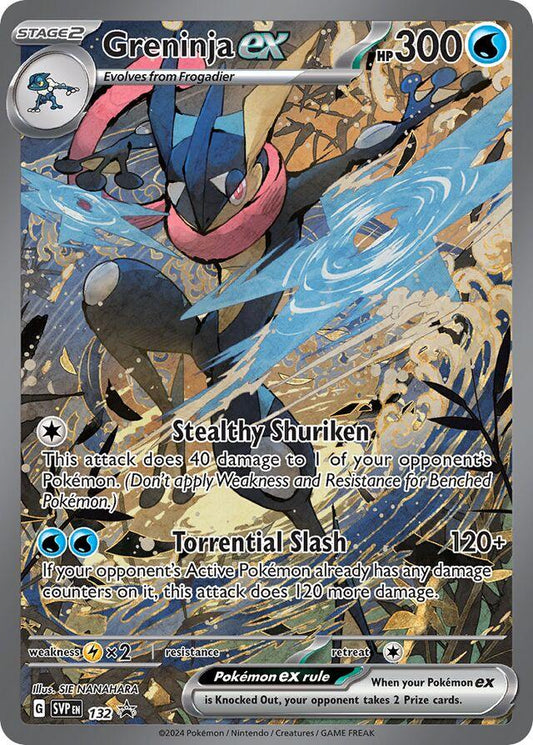 POKEMON GRENINJA EX SVP 132 SHROUDED FABLE BLACK STAR PROMO HOLO - NEAR MINT
