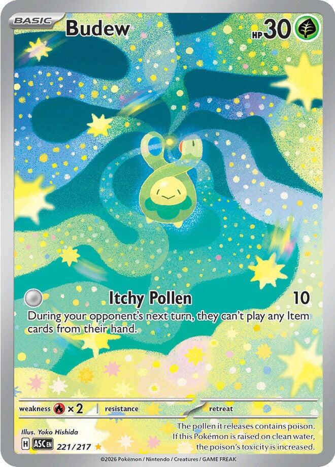 POKEMON BUDEW 221 / 217 ASCENDED HEROES IR ILLUSTRATION RARE HOLO - NEAR MINT (NM)