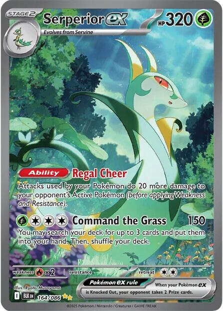 POKEMON SERPERIOR EX 164 / 86 SIR BLACK BOLT FULL ART - NEAR MINT