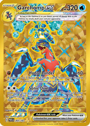 POKEMON GARCHOMP EX 260/182 SV PARADOX RIFT GOLD HYPER RARE FULL ART HOLO - NEAR MINT (NM)