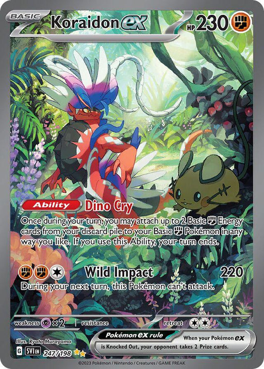 POKEMON KORAIDON EX 247 / 198 SCARLET & VIOLET SV01 SIR SPECIAL ILLUSTRATION RARE - NEAR MINT