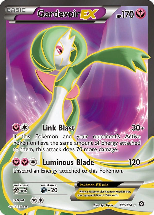 POKEMON GARDEVOIR EX 111 / 114 XY STEAM SIEGE FULL ART ULTRA RARE - NEAR MINT (NM)