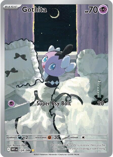 POKEMON GOTHITA 124 / 086 WHITE FLARE IR ILLUSTRATION RARE - NEAR MINT