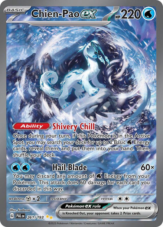 POKEMON CHIEN-PAO EX 261 / 193 PALDEA EVOLVED SIR SPECIAL ILLUSTRATION RARE - NEAR MINT