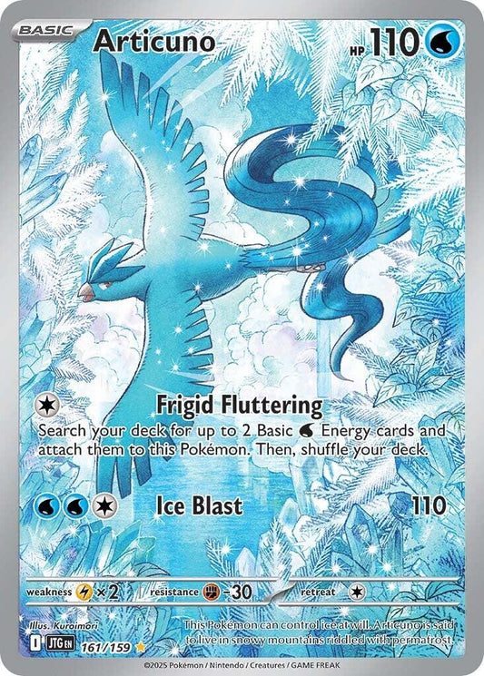 POKEMON ARTICUNO 161 / 159 JOURNEY TOGETHER IR ILLUSTRATION RARE - NEAR MINT