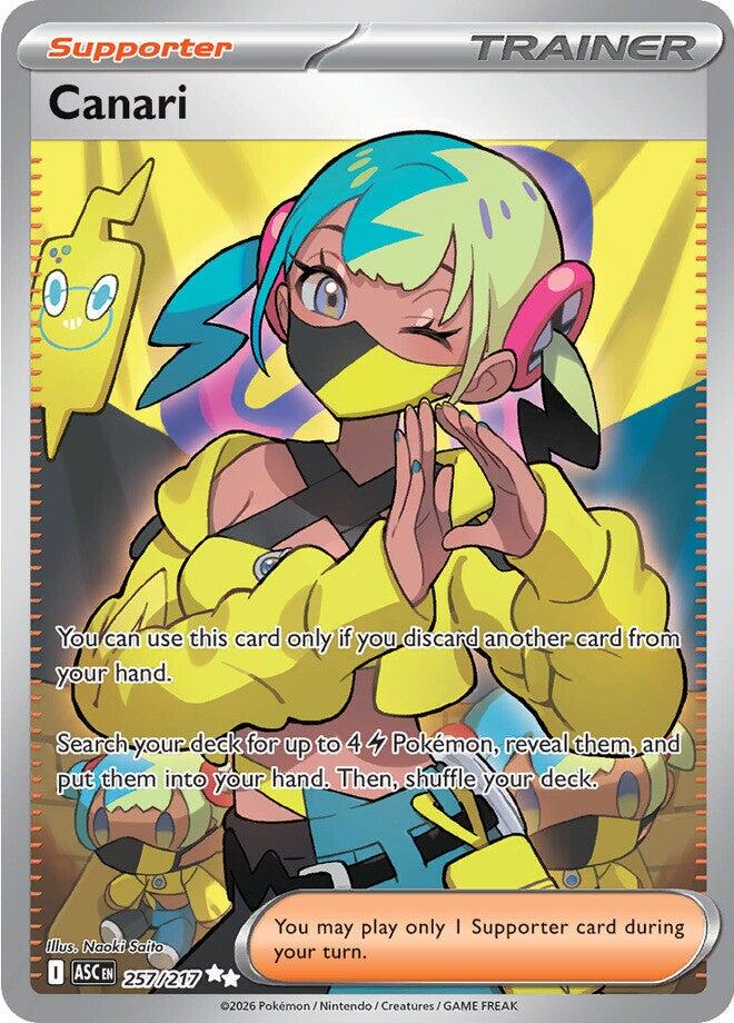 POKEMON CANARI 257 / 217 ASCENDED HEROES ULTRA RARE FULL ART - NEAR MINT