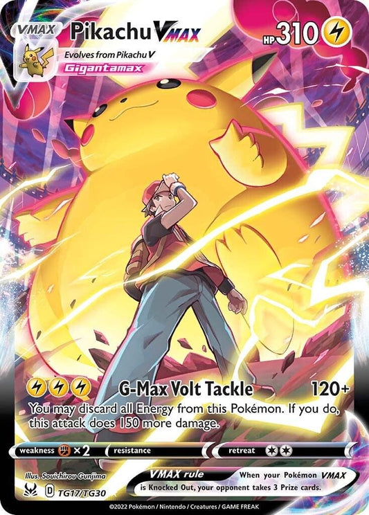 2022 POKEMON SWSH LOST ORIGIN TRAINER GALLERY #TG17 PIKACHU VMAX FULL ART PSA 9 MINT