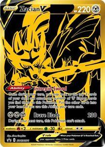 POKEMON ZACIAN V SWSH076 ELITE TRAINER BOX PLUS BLACK STAR PROMO GOLD - SEALED